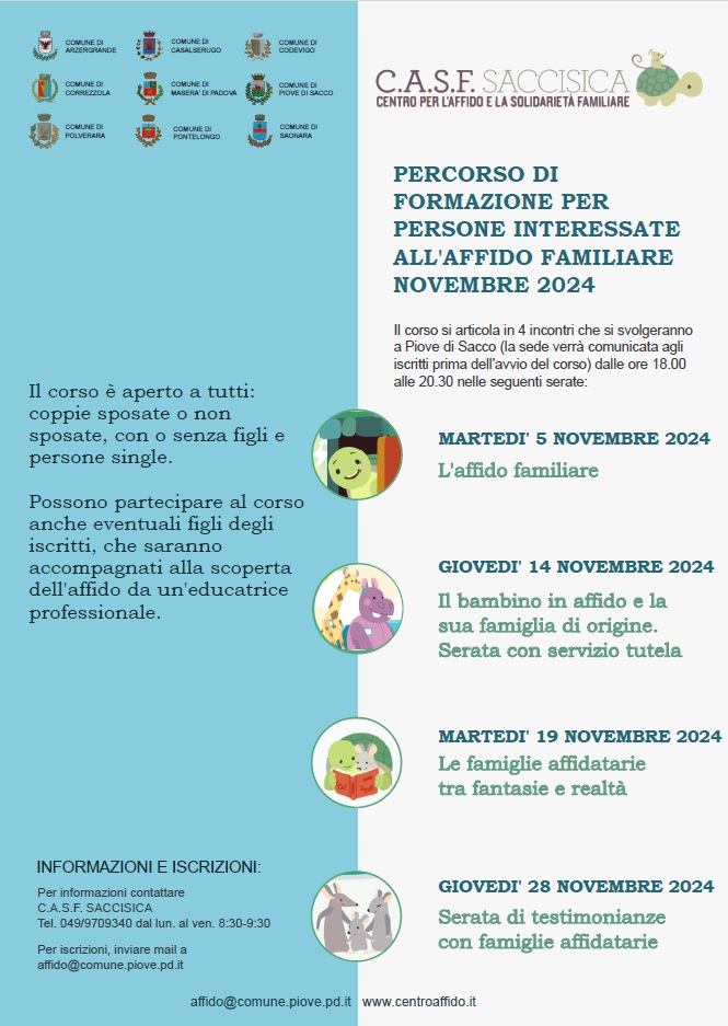 Percorso affido familiare novembre 2024