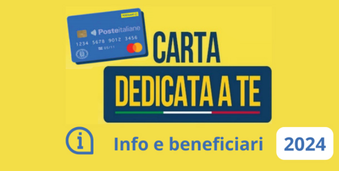 Graduatoria beneficiari della "Carta dedicata a te" residenti nel Comune di Pontelongo